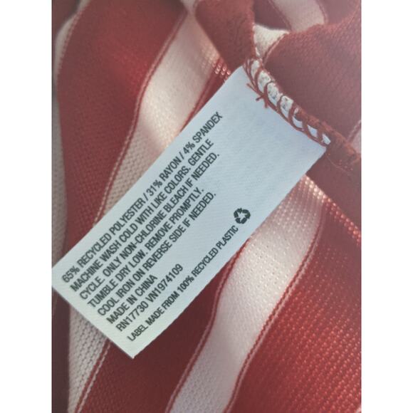 Colsie Striped Button Up Sweater Cropped Small Candy Cane Red White Stripe Cute - Picture 5 of 7